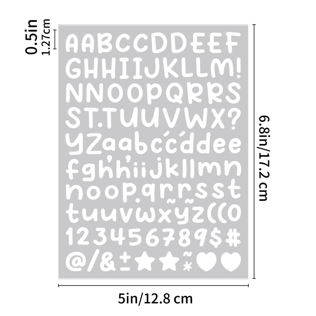 0.5-inch English Letter Sticker Small Size Gu Card Greeting Card Decorative Hand Note Scrapbook Letter Sticker