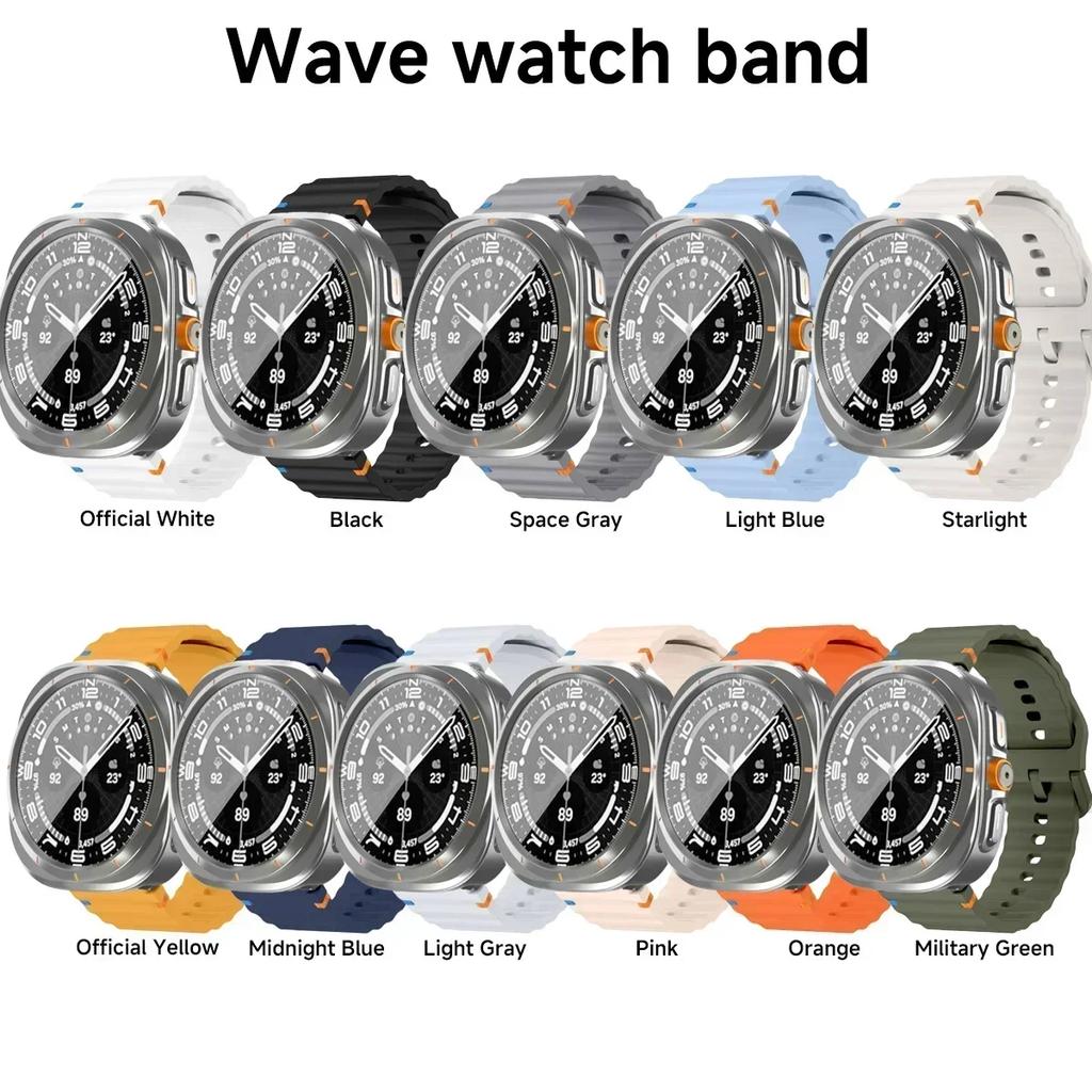 Change To Ultra Case+Band for Samsung Galaxy Watch Ultra Upgrade To Galaxy Watch 7 6 40mm 44mm Tempered Glass Screen Protector