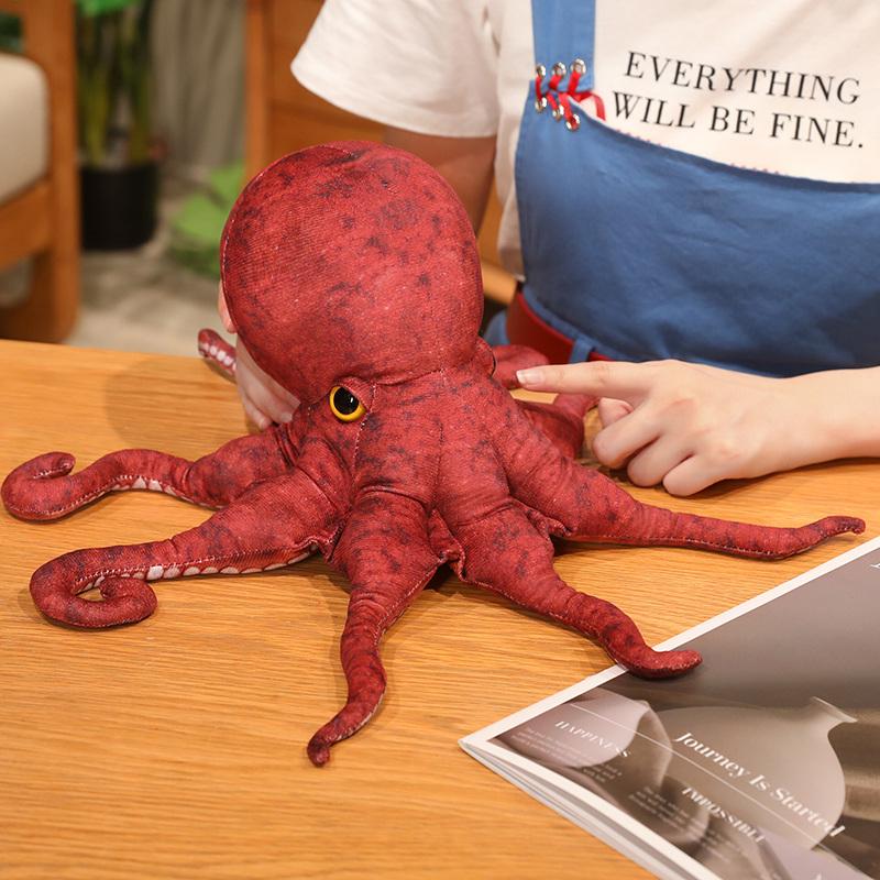 Octopus Doll 40/80cm Underwater Animal Octopus Plush Doll Realistic Quarium Sea Animals Toy Ocean Enthusiast Collection