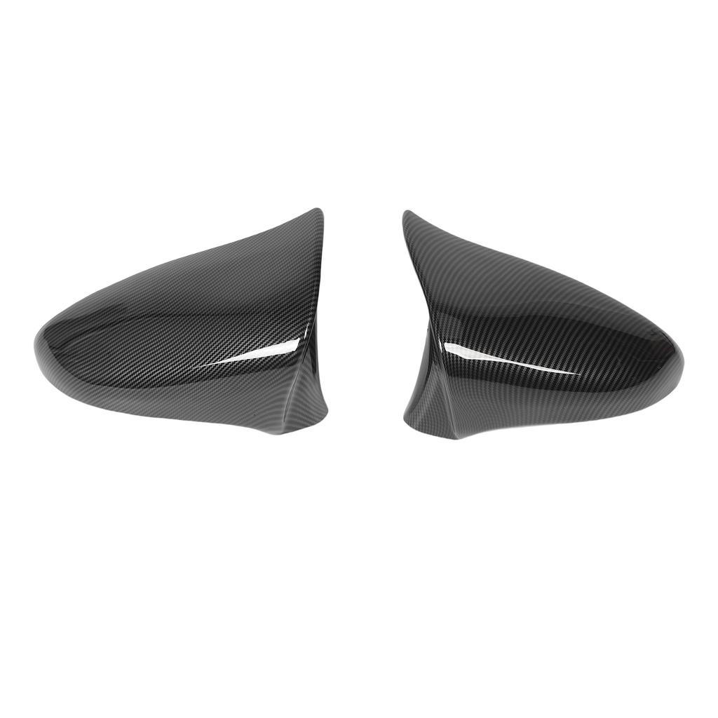 2PCS Rearview Mirror Cap Carbon Fiber Pattern Door Wing Rear View Mirror Cover Replacement for