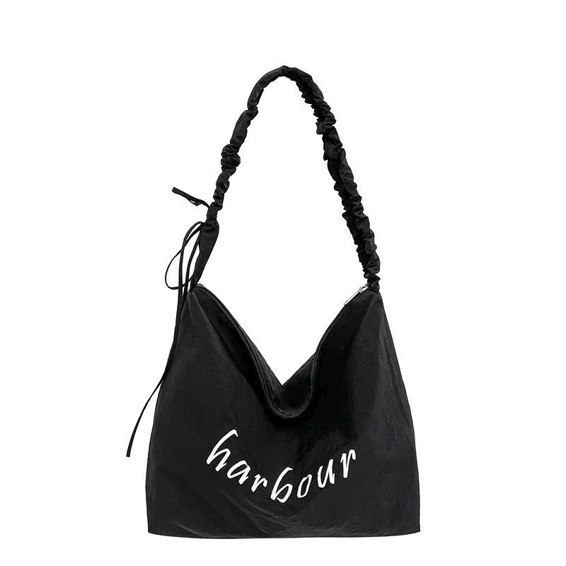 Nylon Tote Bag For Women With Folded Design Large Capacity For Daily Use