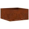 Fire Pit Brown 60 X 60 X 30 Cm Weatherproof Steel
