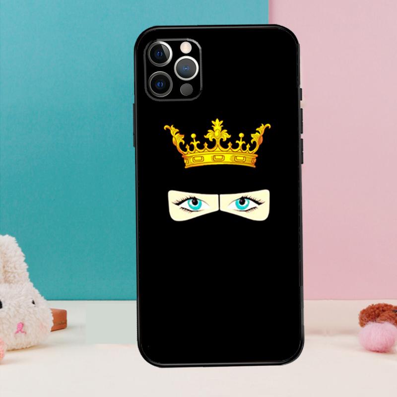 Arabic Muslim Islamic Girl Eyes Phone Case For iPhone 17 Air 16 14 13 12 11 15 Pro Max 12 13 Mini 15 16 Plus 16e Cover Coque