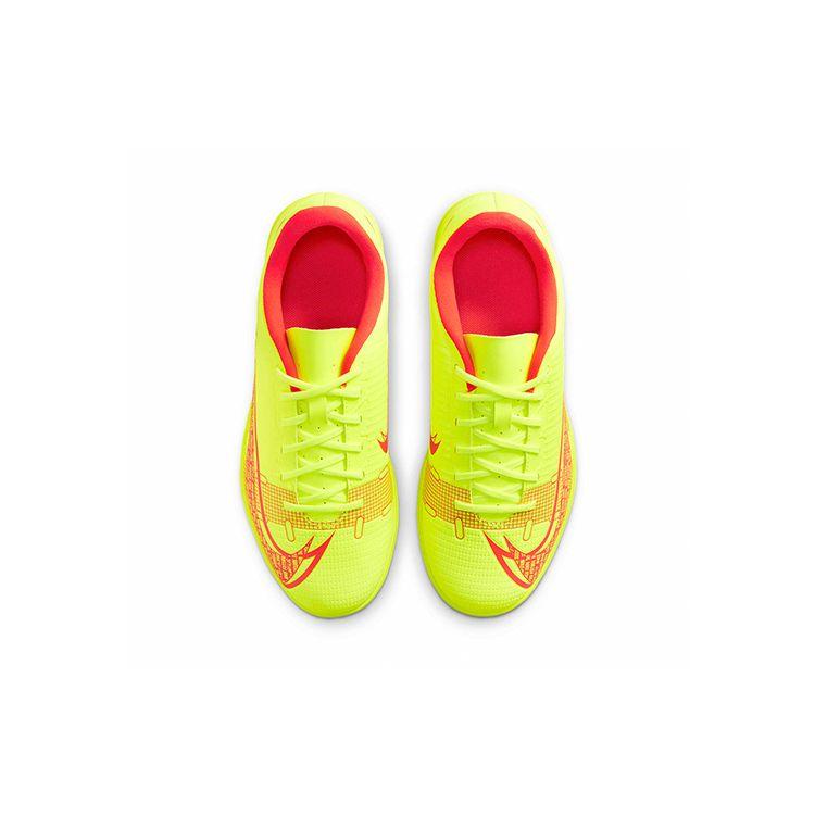 Nike Mercurial Vapor 14 AG Round Toe Lace-Up Durable Low-Top Soccer Shoes Kids Soccer Shoes Fluorescent-Yellow CV0945-760