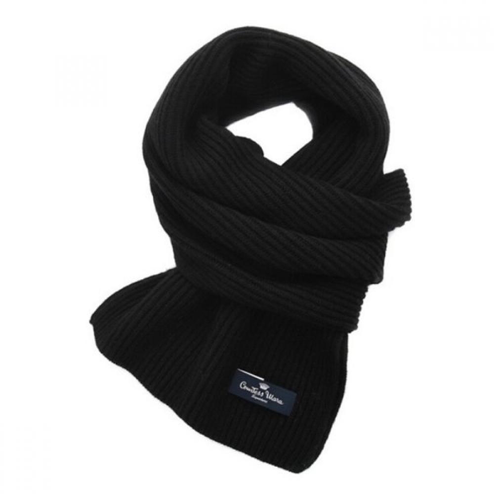 Countess Mara Cashmere Blend Black Ribbed Scarf Cmfw4o2106k0 Single option