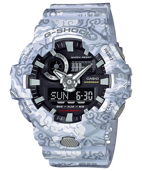 

Casio Men s Resin 200M Water Resistant Analog Shock Resistant Quartz Watch GA-700CG-7A белый