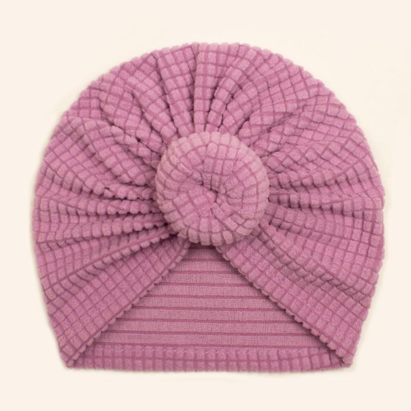 New Baby Solid Color Donut Headscarf Hat, Children's Soft Elastic Pullover Hat, Autumn and Winter Baby Hat