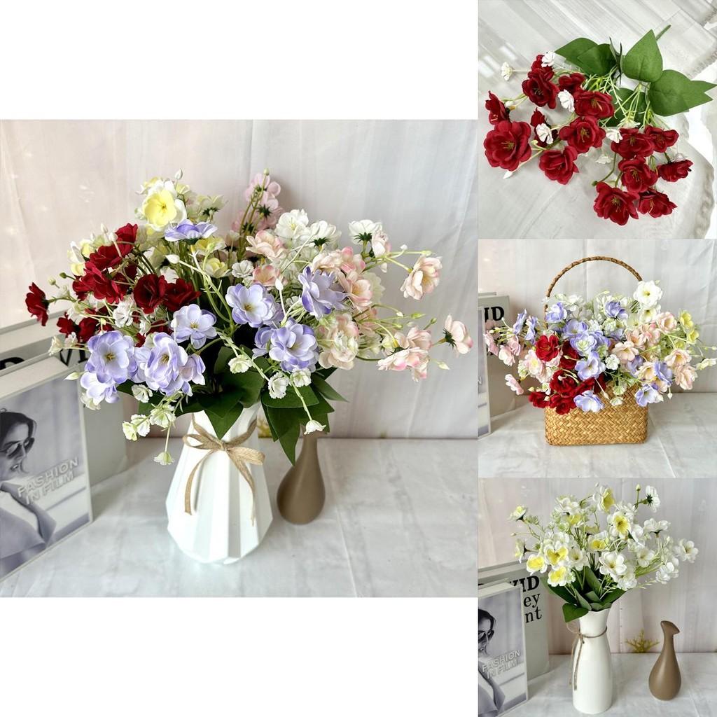 Mimosa Artificial Flowers Handcrafted Small Bouquet For Home Decor And Photography Props