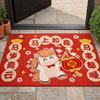 Wear-Resistant Chinese New Year Doormat Anti-slip Floor Mat Horse Pattern Carpet  Door Entrance
