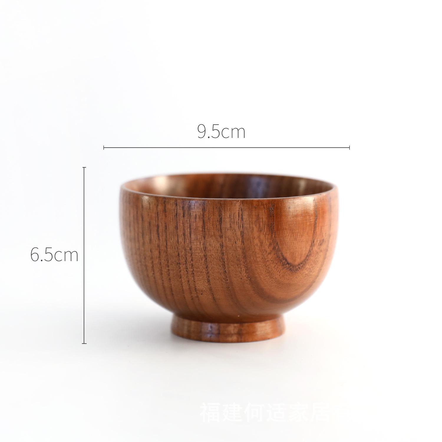 

Japanese Handmade Retro Jujube Wood Bowl – Large Solid Wood Rice & Soup Bowl for Household Tableware Single Piece, Free Shipping