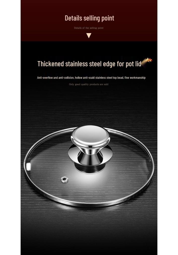 Jidu High-Temperature Resistant Borosilicate Glass Soup and Stew Pot for Gas Flame Cooking