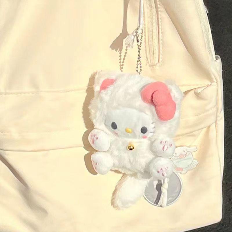 Hello Kitty Heart Cat Plush Doll Backpack Pendant Ornament