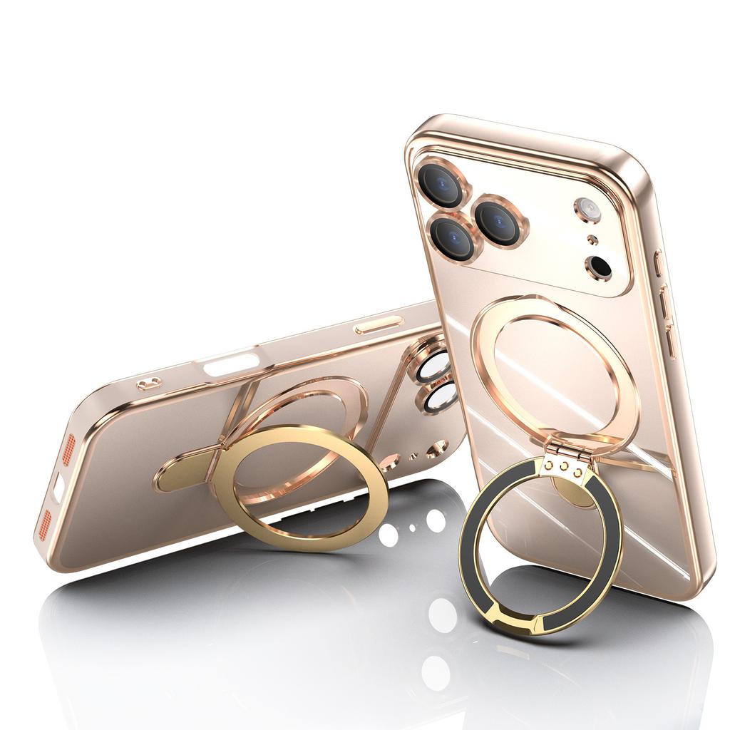 Applicable to Apple 11ProMax mobile phone case 11 solid color fulcrum magnetic suction bracket 11 electroplating 11 anti-drop protective case moisture