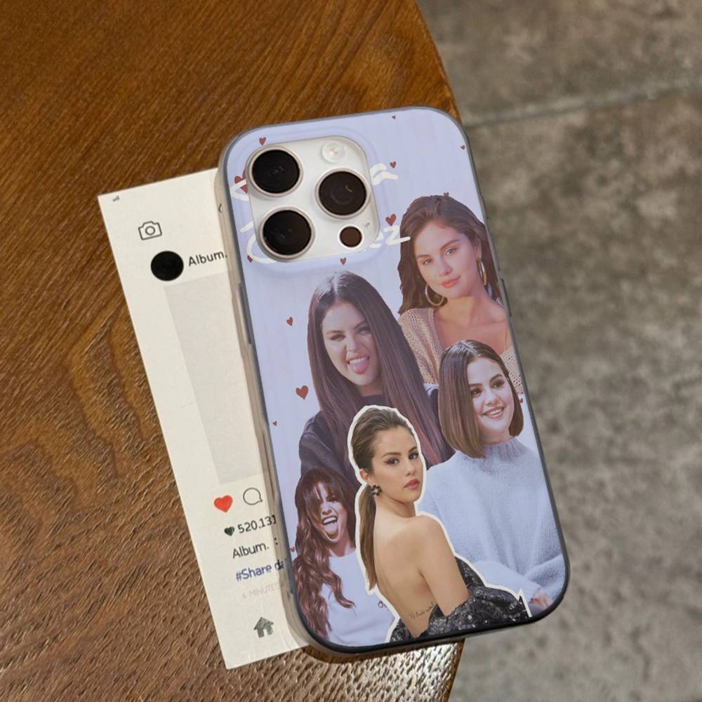 Singer Selena Gomez Soft Corrugated Phone Case For IPhone 11 12 13 14 15 16 17 Pro Max Plus Pro Shockproof Cover