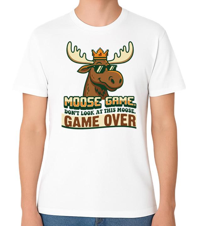 

Moose Game Over Funny Gamer Meme Cartoon Unisex T-Shirt 5XL різнокольоровий