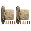 2Pcs Overlay Cabinet Door Flush Hinges with Screws Self Closing Door Hinge Furniture Hardware