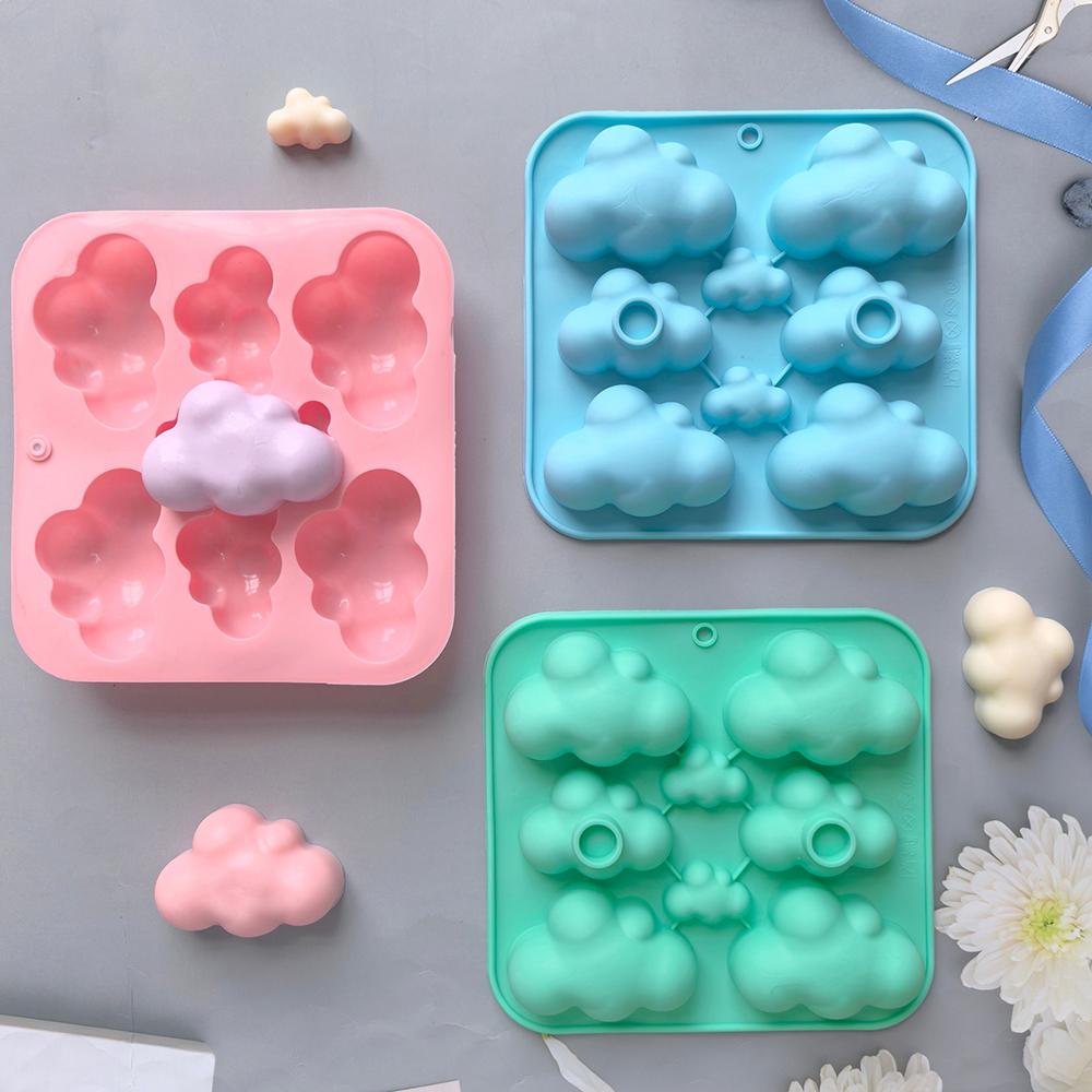 8-Cavity Cloud Shaped Silicone Candy Mould Chocolate Pudding Dessert Cake Baking Mould Kitchen Tool Candle Soap Making