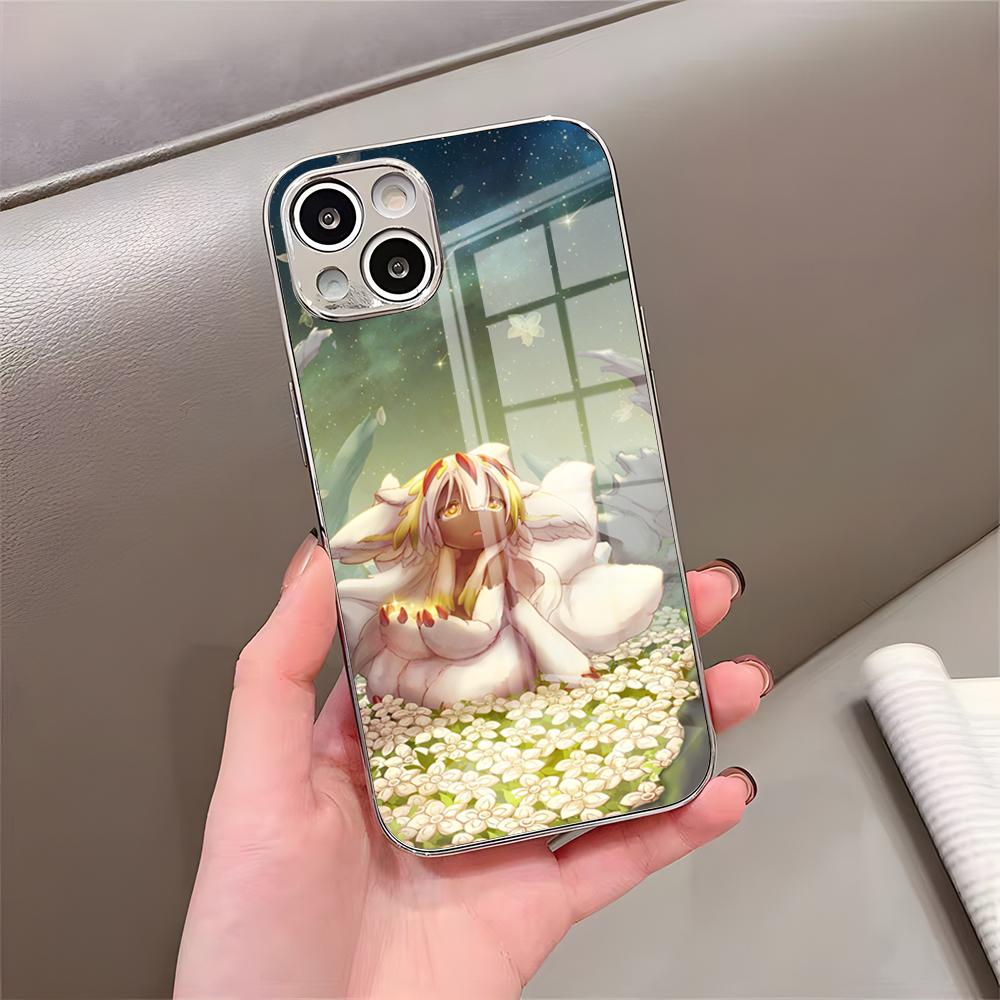 Made In Abyss Phone Case For IPhone 17 Pro Max 15 Pro 16 14 Plus 12 13 Mini 11 Pro Shockproof Electroplated Glass Cover