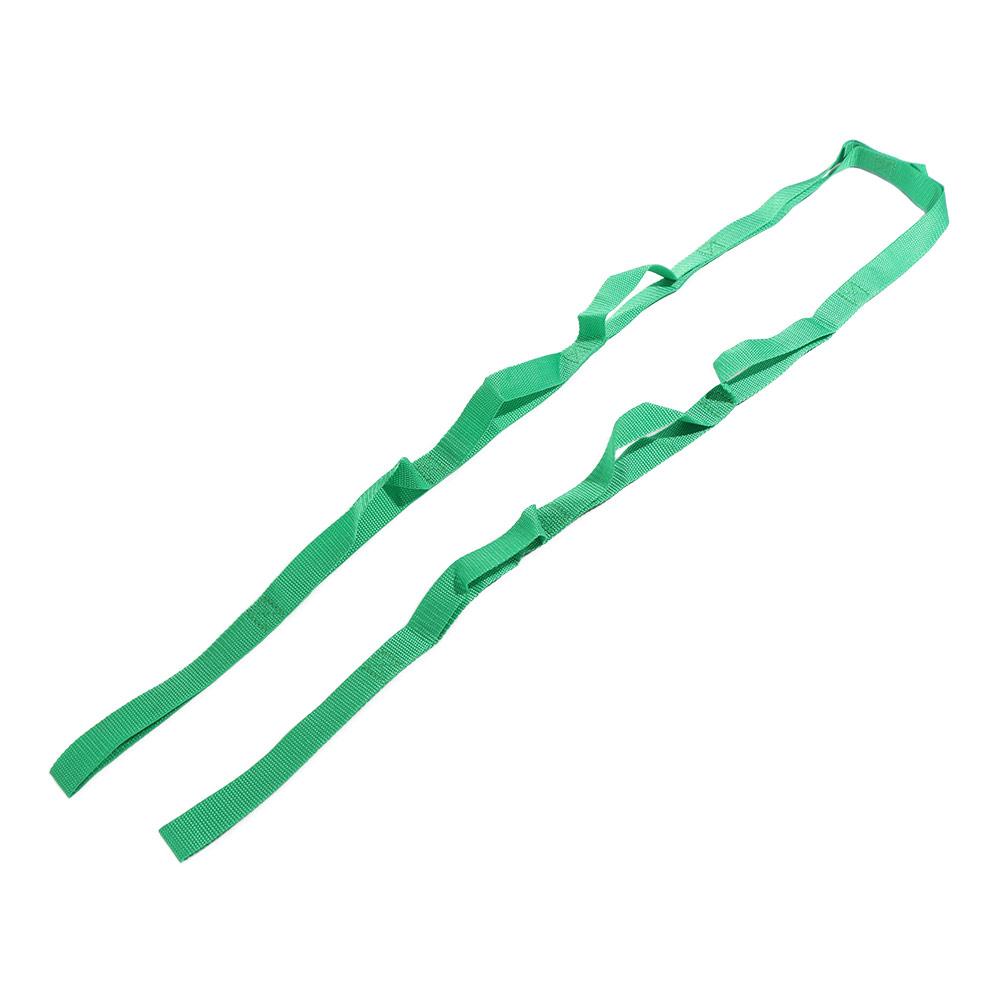 

Adjustable Yoga Stretch Band 10 Loops Durable Non-Elastic Stretch Straps Comfortable Multi-Section Yoga Resistance Band зелёный