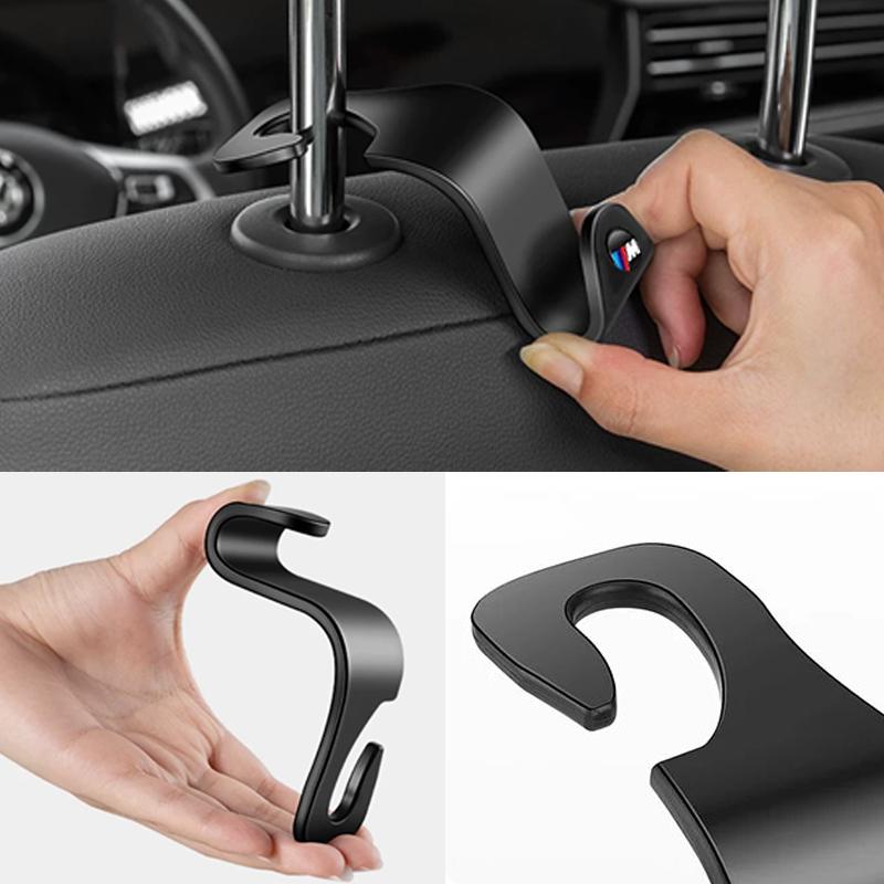 2/4pcs Car Seat Headrest Hook Storage Hanger Organizer Accessories For BMW M 1 3 4 5 6 7 Series M3 M6 F01 F02E34 E36 E70 F10 X3 CJ3