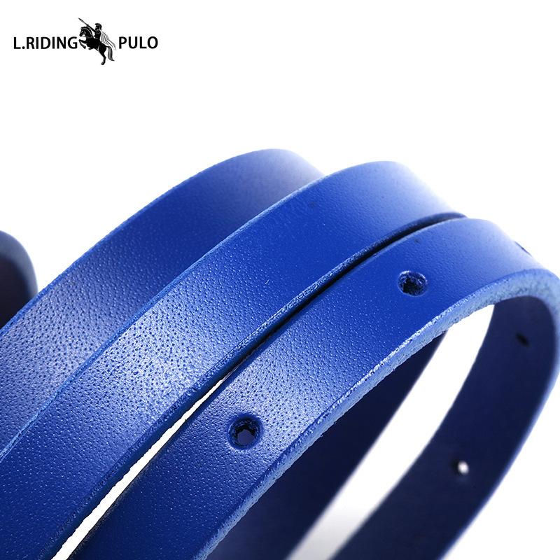 Wersja Koreańska Nowego Casualowego Wszechstronnego Paska do Jeansów Dekoracyjnego Cienkiego Skórzanego Skórzanego Małego Paska Prosty