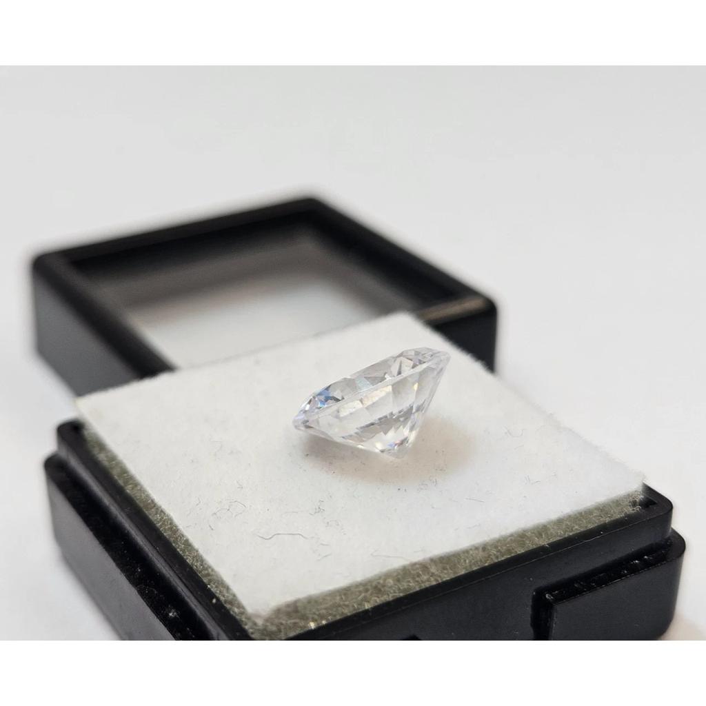 Cambodia White Zircon For Making Ring Round Cut 5+ Ct Beautiful Loose Gemstone