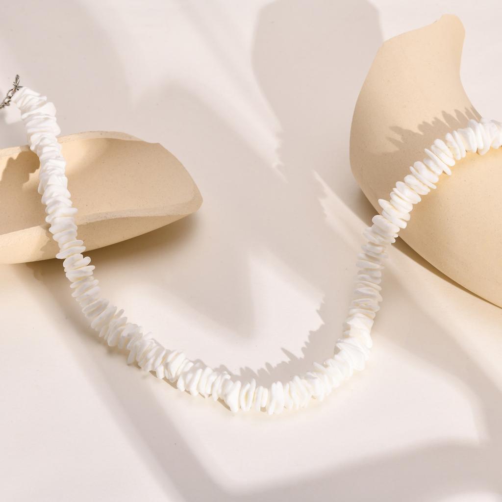 Collana con Catena di Conchiglie Puka Bohémien, Collana Choker con Conchiglie Marine da Spiaggia Hawaiana Regalo Donna