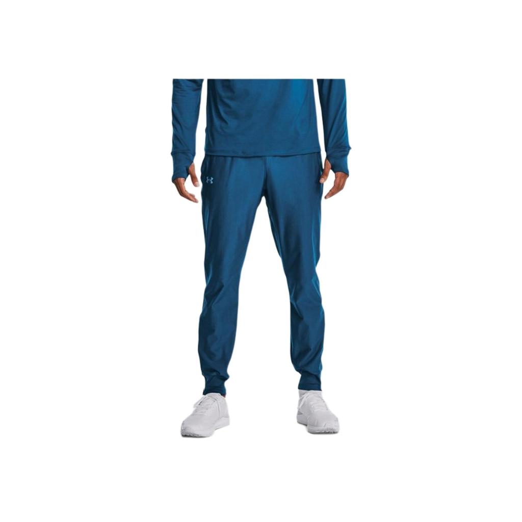 Under Armour Qualifier Solid Color Running Tapered Pants Men Pants Blue 1379289-426