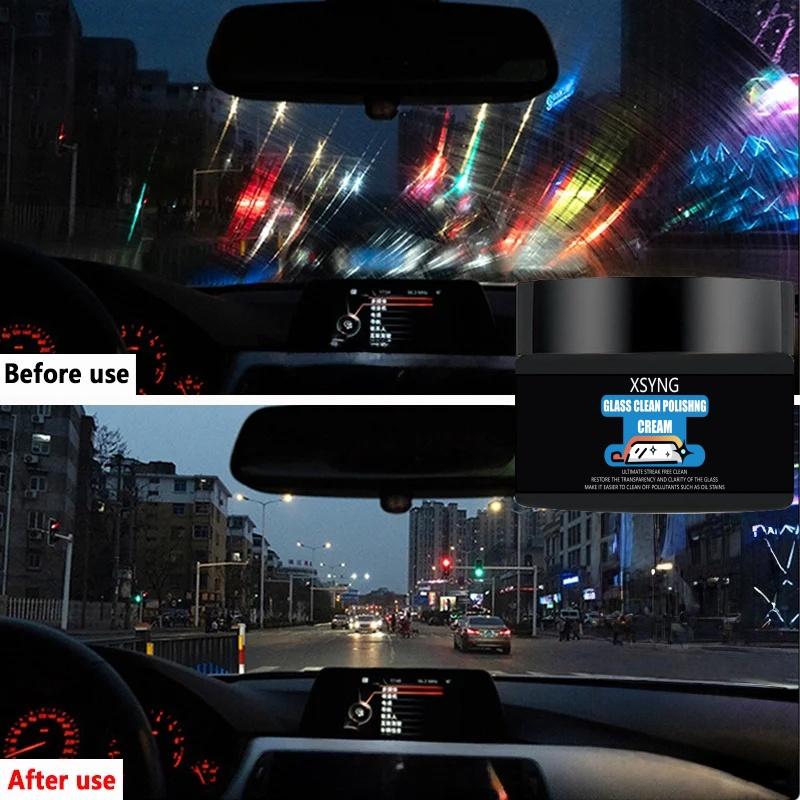 Car Glass Film Remover Windshield Cleaner Glass Film Coating Glass Oil Paste Film Emoval Cream Clean Stains Auto Detailing