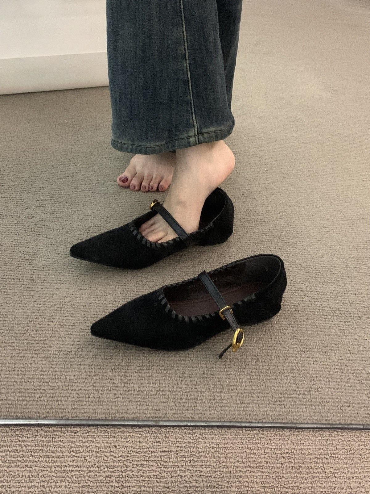 

First encounter intra-season height increase pointed leopard print single shoes shoes 2026 spring slope heel shoes commute 40 чорний