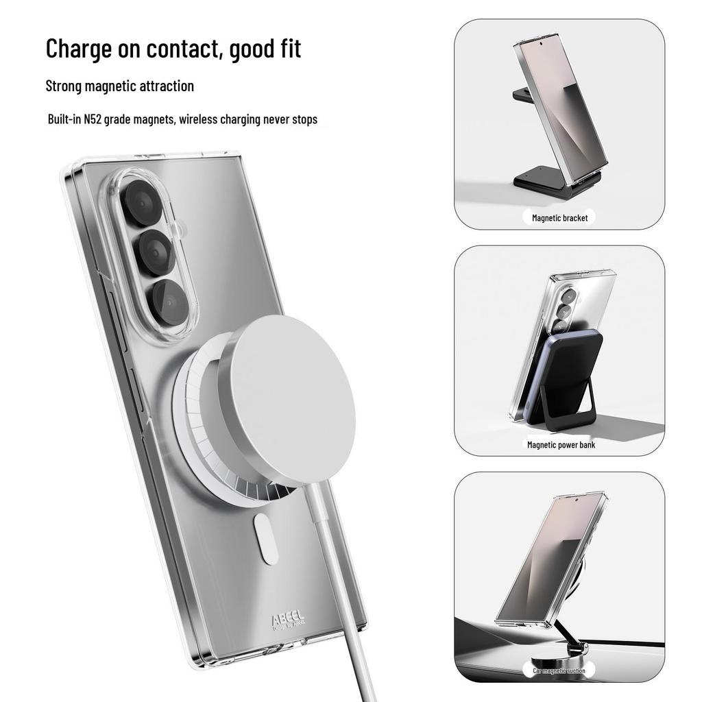 Transparent Magnetic Huawei Mate X6 & Samsung Z Fold7 Foldable Screen Protective Case