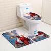 Christmas Bathroom Floor Mat Toilet Three-Piece Set