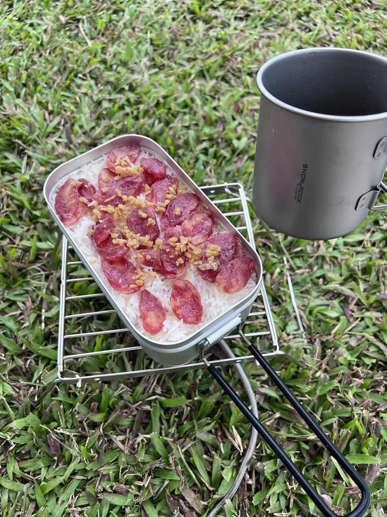 Outdoor Stainless Steel Stove Holder Camping Portable Folding Mini Barbecue Rack Set Pot Holder Baking Tray Holder