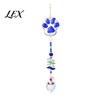Crystal Rainbow Reflector Cat Paw Wind Chimes, Suncatchers for Windows Hanging, Water Drop Pendant Prism Maker Indoor Outdoor Home Garden Decor Cute