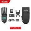 Godox V1PRO/V1 Mid/V100 2,4G Kabelloser TLL HSS Li-Ionen Rundkopf Speedlite Kamerablitz High-Speed-Synchronisation für Canon Nikon Sony Fuji
