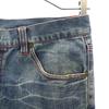 LEFLAH Logo Embroidery Tapered Denim Pants XL Blue Jeans Men's Used