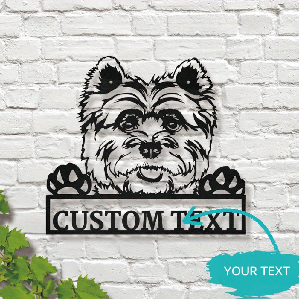 Unique Personalized Cairn Terrier Dog Metal Wall Art, Custom Name Inscribed Home Decor Gift for Dog Lovers
