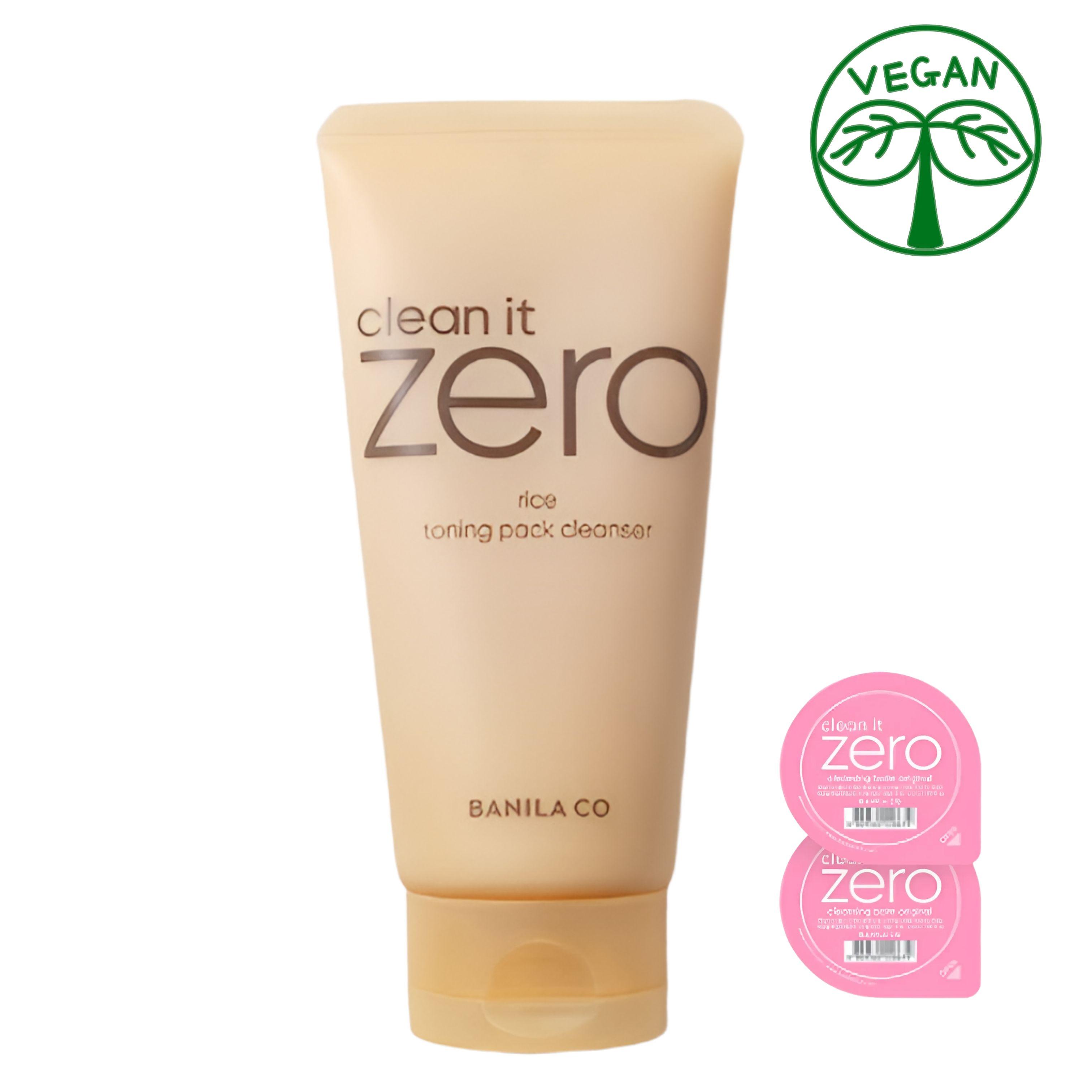 Banila Co Clean It Zero Rice Toning Pack Cleanser 180g +Free Gift: 3ml × 2 Mini Cleansing Balms