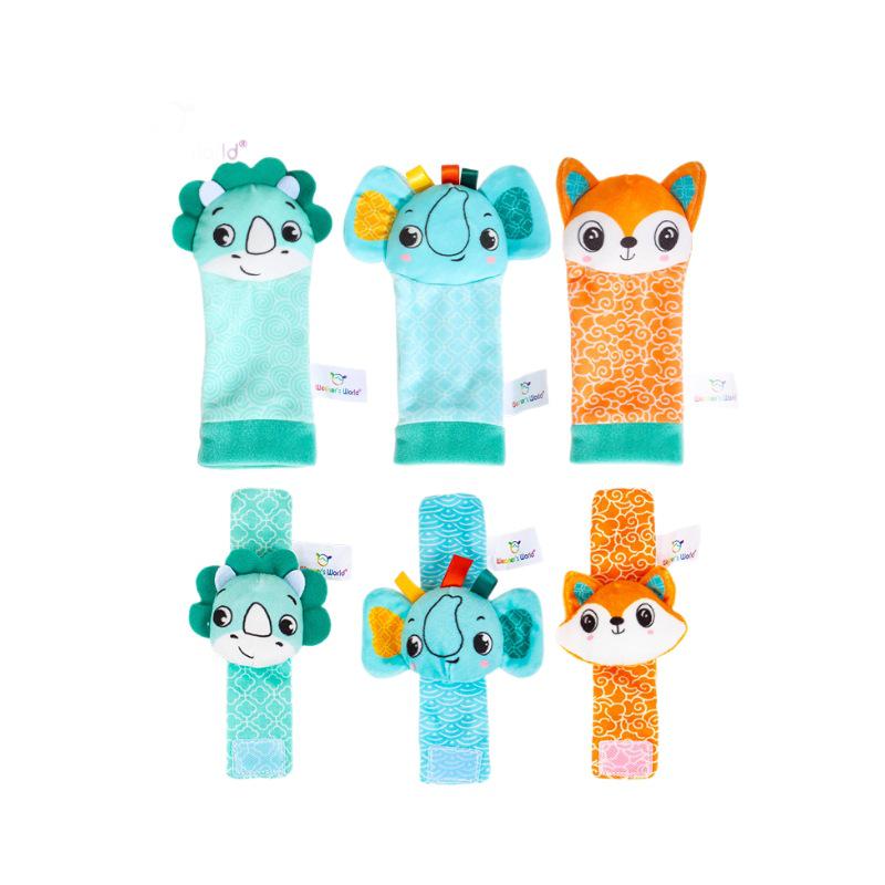 Newborn Baby Rattle Wristband and Socks Set, Educational Toy for 0-2 Years