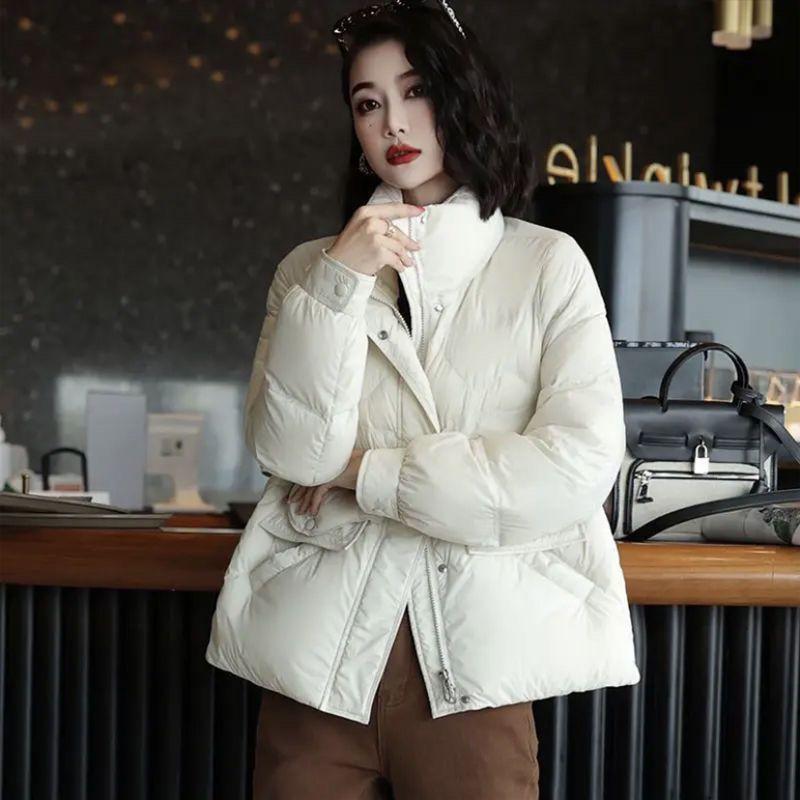 Short Down Jacket for Women In Winter Loose Design Feeling Niche Small Stature Fashionable White Duck Down Jacket for