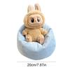 For Labubu Miniature Sofa with Pillow Furniture Mini Lazy Sofa with Pillow Miniature Decoration Doll Sofa Doll Room Decoration