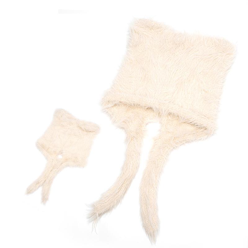 Plush Bear Hat Women's Autumn Winter Hat Ear Protection Hat Warm Wool Hat