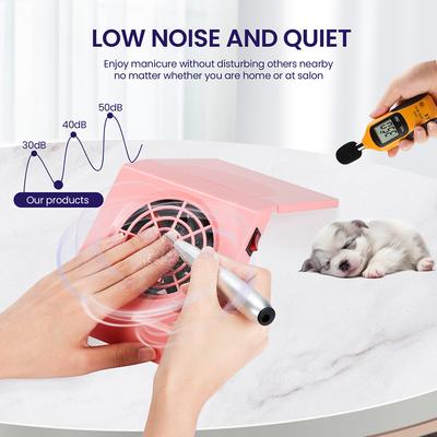 Mini Nail Dust Collector Portable Nail Art Vacuum Dust Cleaner Extractor Fan Low Noise Nail Art Tool Nail Vacuum Cleaner