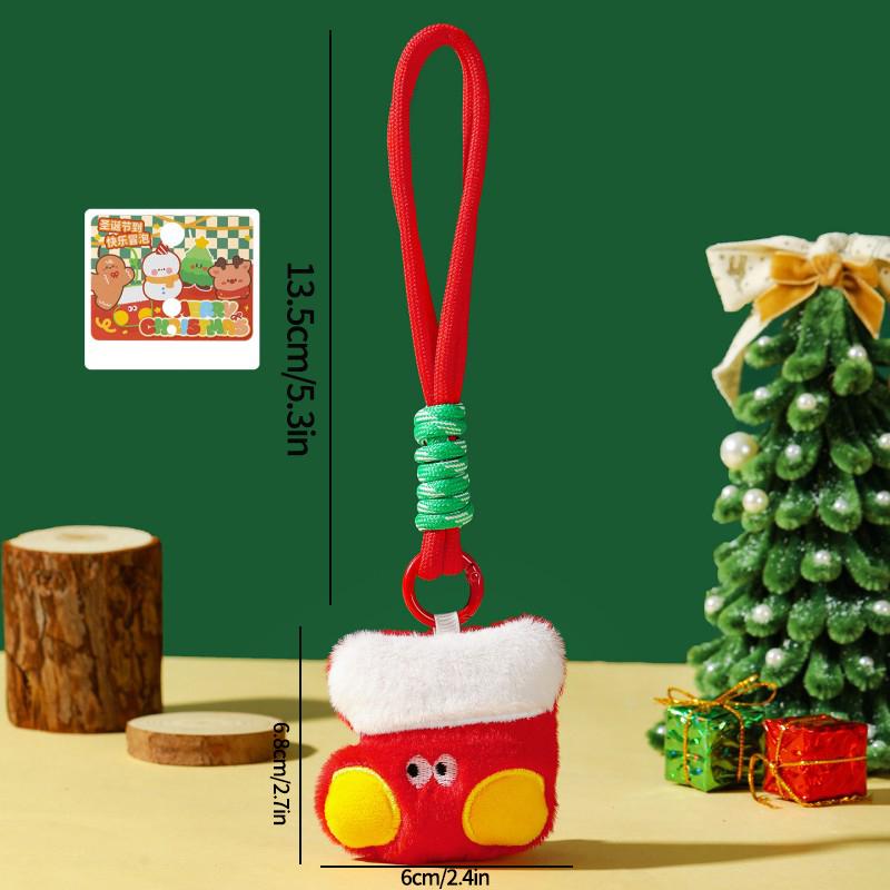 Christmas Decorations 2025 Christmas Doll Pendants Cute Elk Santa Claus Keychains Accessories Party Favors New Year Gifts