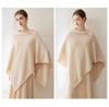 Women's 100% Cashmere Mid-Length Cape Cardigan Sweater - Autumn/Winter Lazy Style Shawl Knit Outerwear