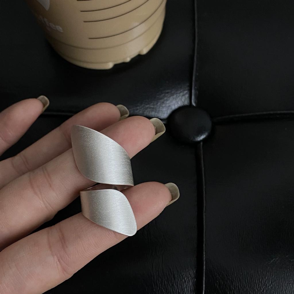 Hip Hop Silver Color Double-layered Cuff Finger Rings For Women Punk Fashion New Jewelry Gift Party Music Festival