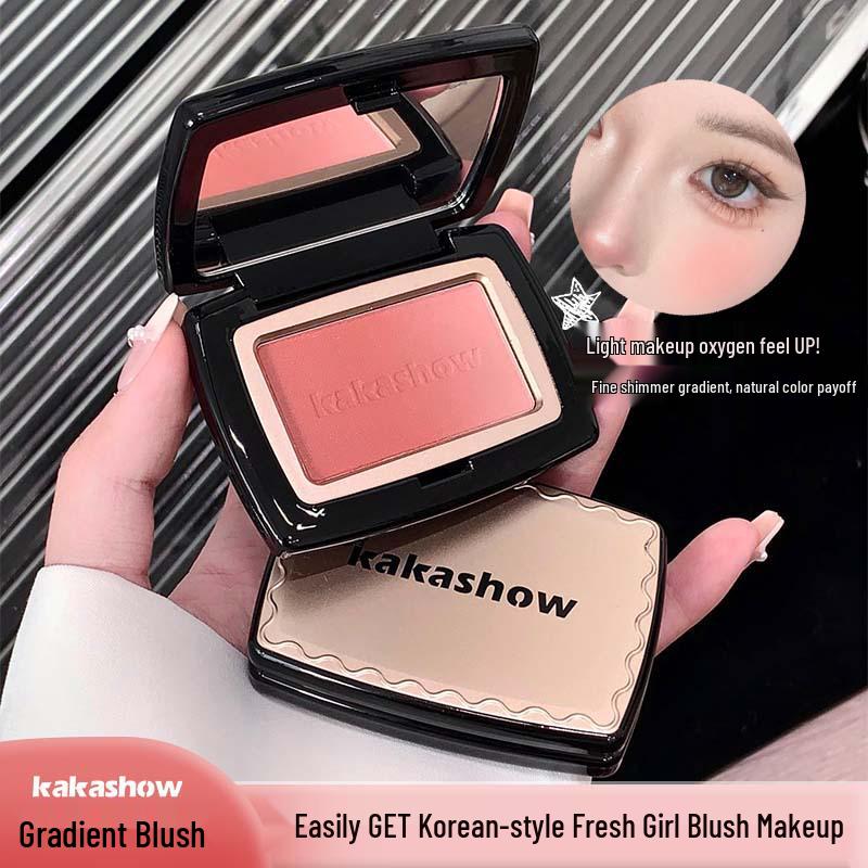 Kakashow Korean Style Gradient Blush: Fine Shimmer, Delicate Pigment, Natural Beauty Rouge.