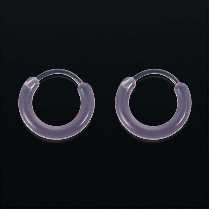 Orecchini a clip colorati in resina per piercing all'orecchio Cerchi leggeri Orecchini per uso quotidiano Accessori moda per ragazze