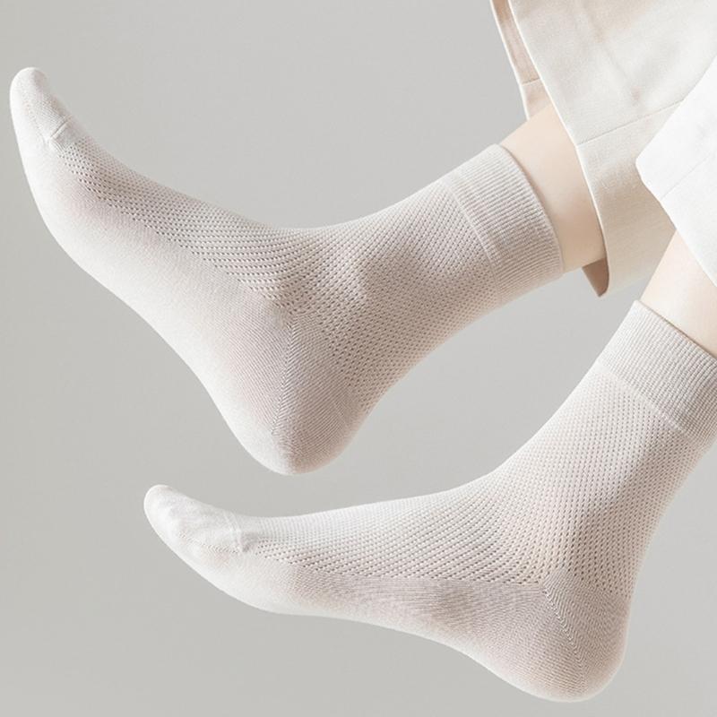 Womens Solid Color Sport Casual Sock Autumn Spring Breathable Soft Short Performances Cotton Crew Daily Stocking