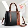 Pu Material Womens Handbag With Color Splicing Design For Daily Use